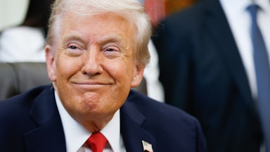 Trump smiling
