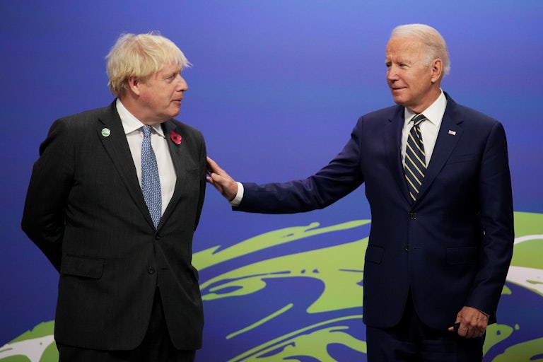 Boris Johnson and Joe Biden at COP26