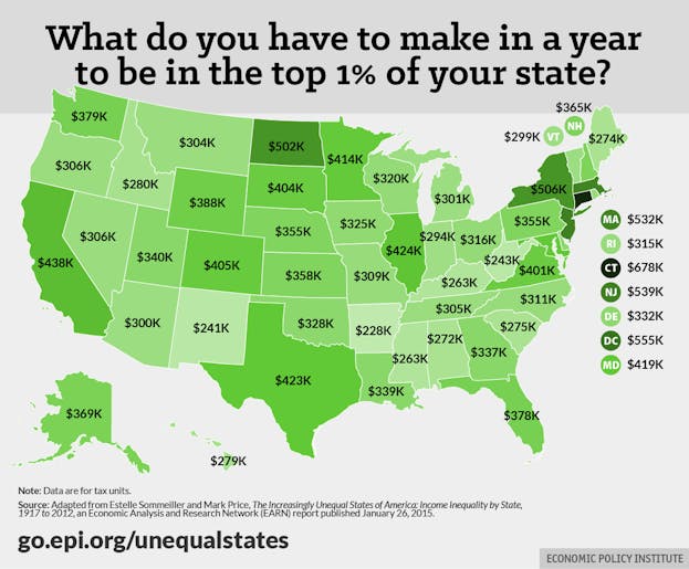Map: The Top 1 of Incomes State The New Republic