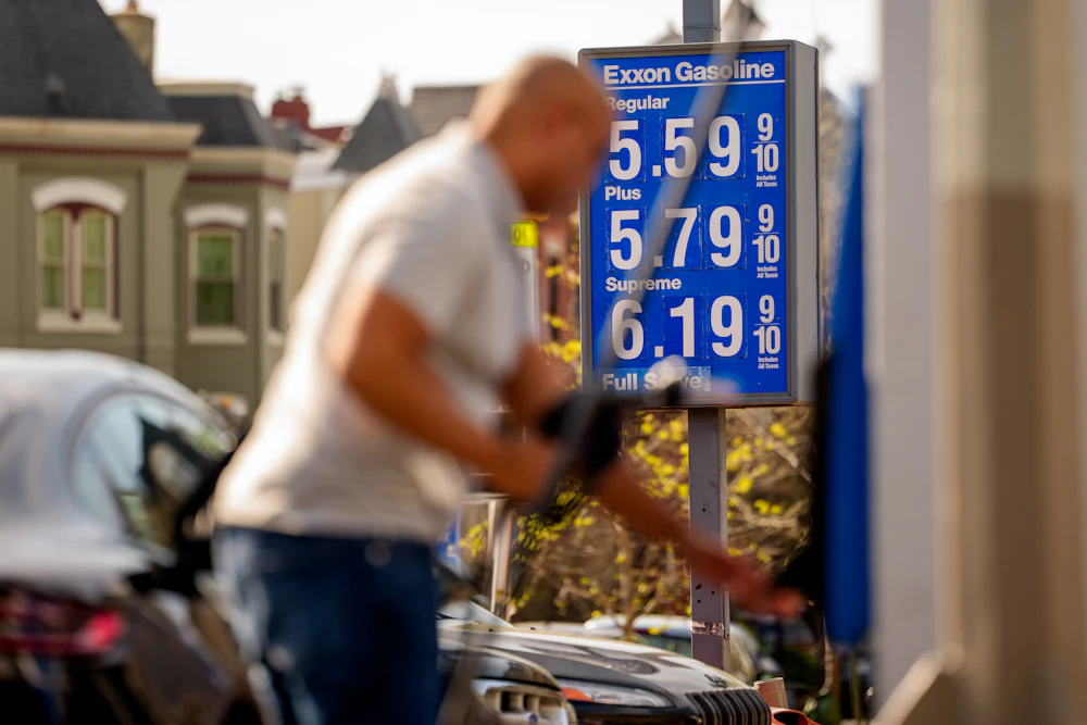 A gas station in Washington, D.C.