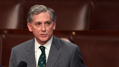 Representative French Hill speaks in Congress
