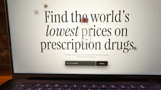 TrumpRx website on a laptop