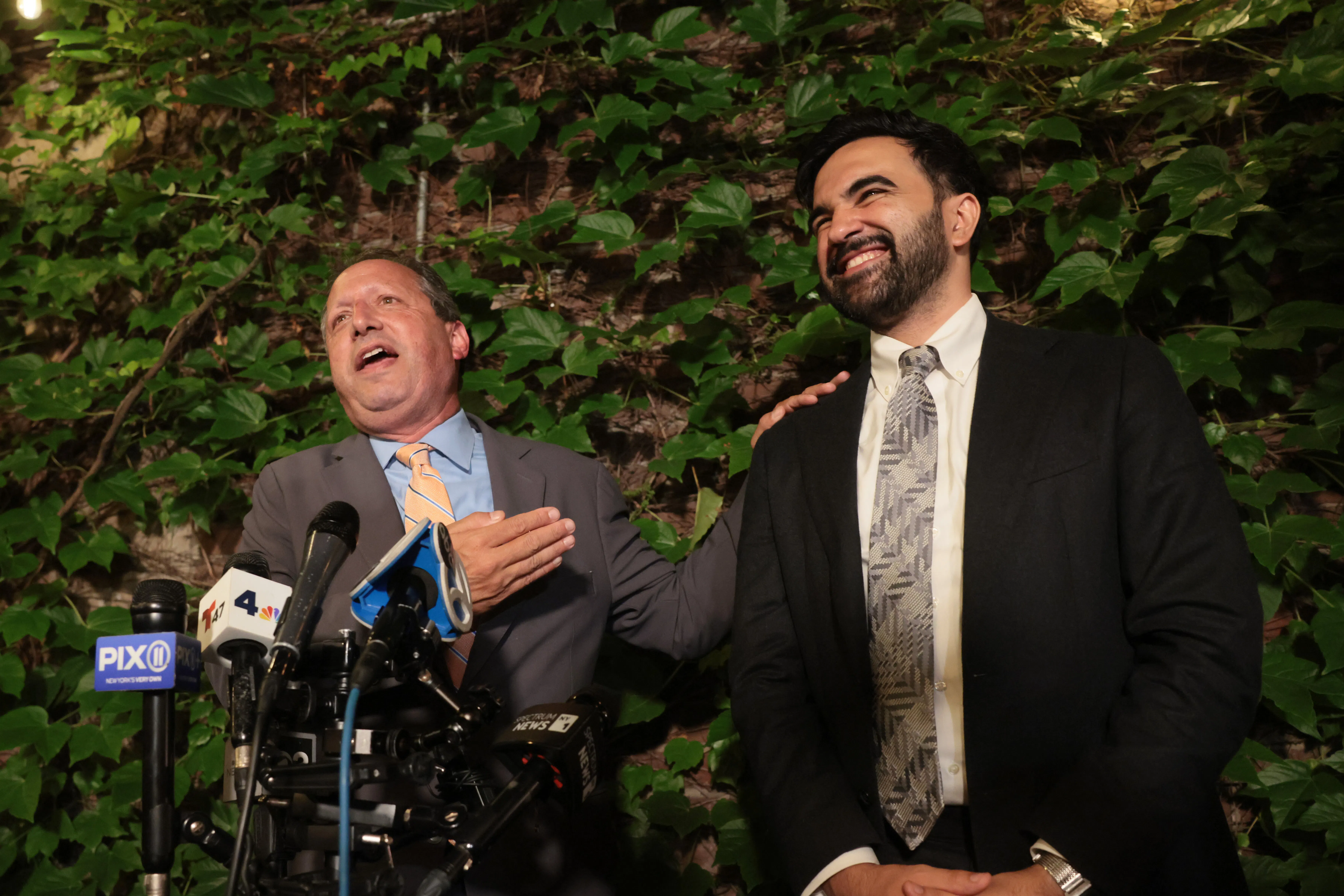 Brad Lander and Zohran Mamdani on the campaign trail 