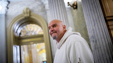 Senator John Fetterman walks in the Capitol