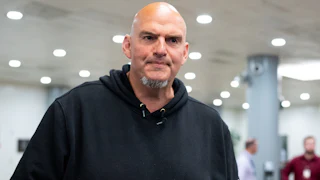 Democratic Senator John Fetterman in the Capitol