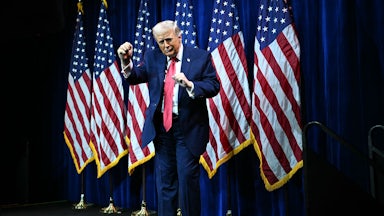 Donald Trump does a little dance.