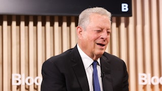 Former U.S. Vice President Al Gore speaks at the World Economic Forum in Davos, Switzerland.