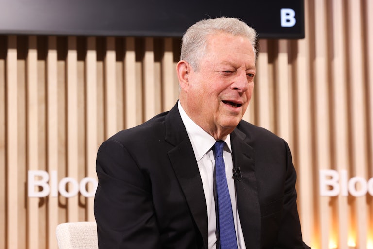 Former U.S. Vice President Al Gore speaks at the World Economic Forum in Davos, Switzerland.