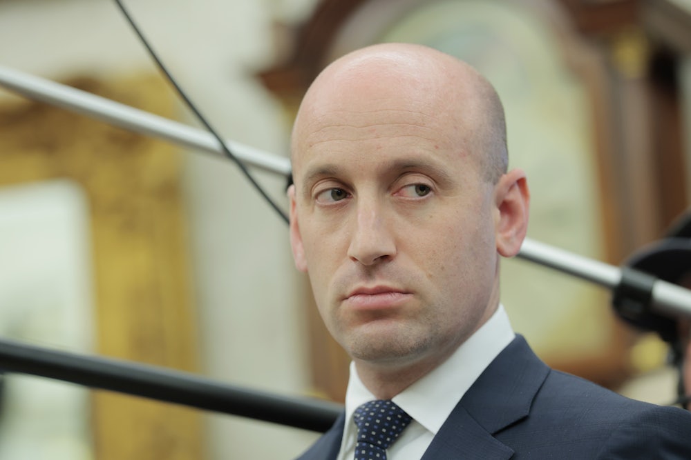 White House Deputy Chief of Staff Stephen Miller in Washington, D.C., on May 6, 2025