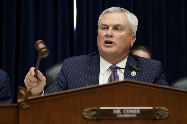 House Oversight Chair James Comer uses a gavel