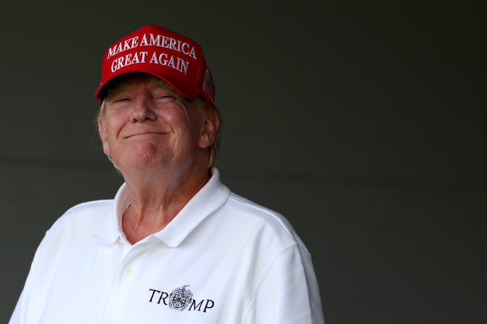 The former president at Trump National Golf Club