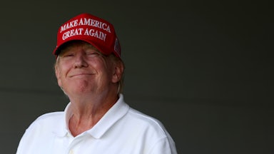 The former president at Trump National Golf Club