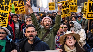 Protesters in Times Square
