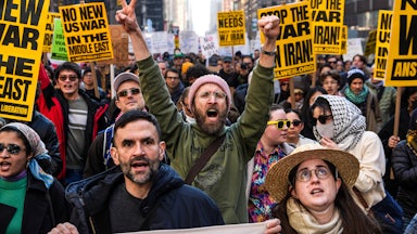 Protesters in Times Square