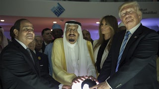 Donald and Melania Trump, Saudi King Salman bin Abdulaziz al-Saud
