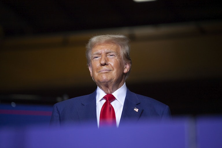 Donald Trump smiles