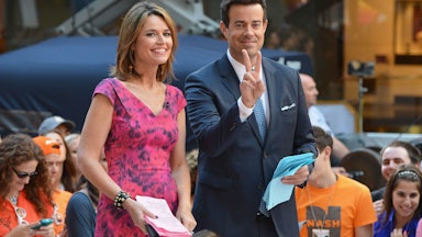 Savannah Guthrie and Carson Daly host NBC's 'Today' in Rockefeller Plaza