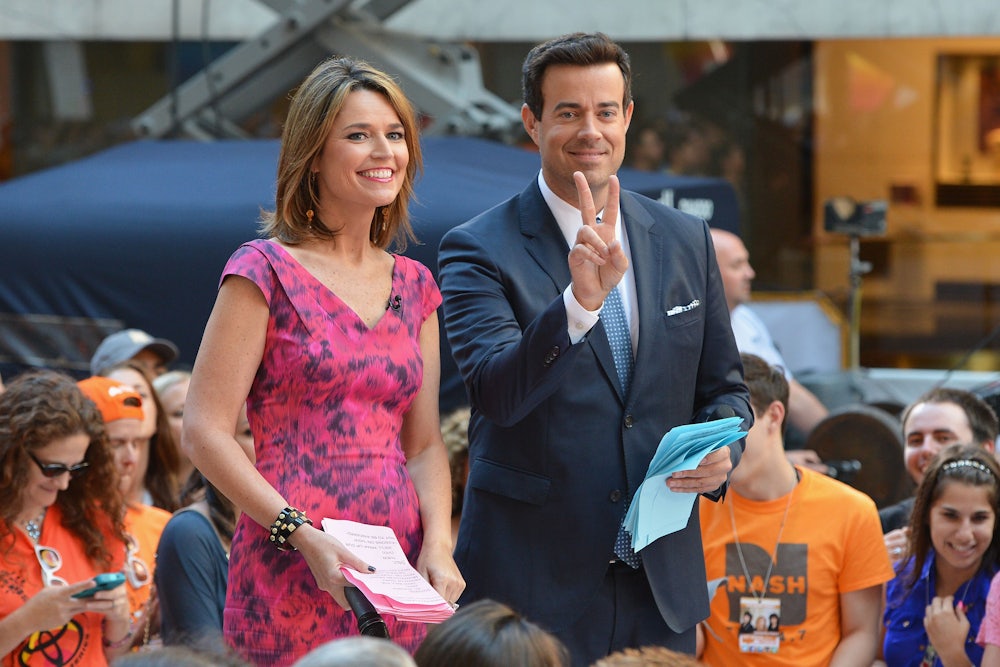 Savannah Guthrie and Carson Daly host NBC's 'Today' in Rockefeller Plaza
