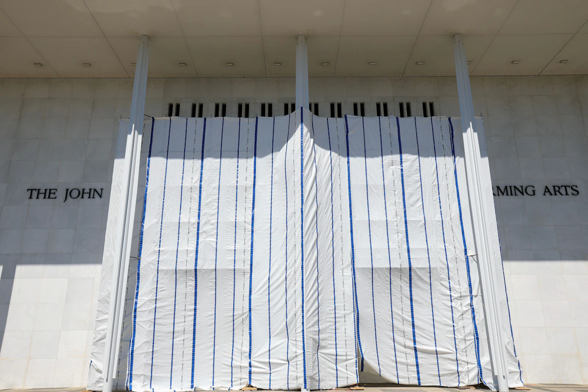 Judge Demands Answers From Trump on Giant Tarp at Kennedy Center Judge Demands Answers From Trump on Giant Tarp at Kennedy Center