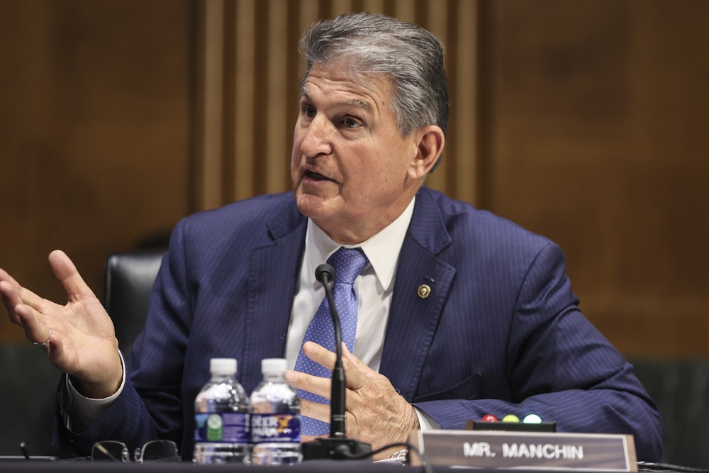 Senator Joe Manchin speaks during a Senate Appropriations Committee hearing