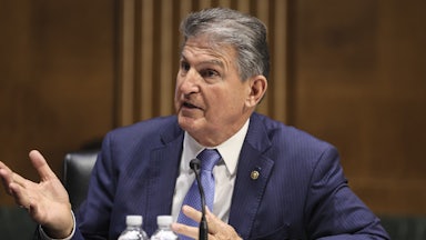 Senator Joe Manchin speaks during a Senate Appropriations Committee hearing