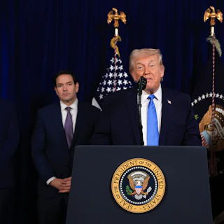 Trump announcing the capture of Maduro