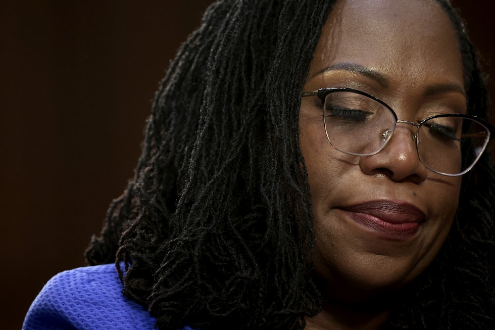 Ketanji Brown Jackson becomes emotional during her confirmation hearing.