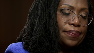 Ketanji Brown Jackson becomes emotional during her confirmation hearing.