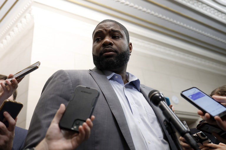 Byron Donalds looks down