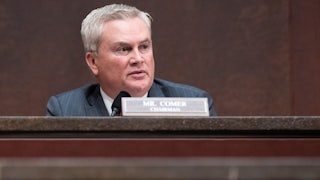 Representative James Comer sits in a congressional hearing.