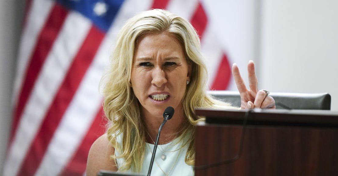 Marjorie Taylor Greene Is Ready to Give George Santos a Chance Marjorie Taylor Greene Is Ready to Give George Santos a Chance