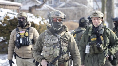 Three masked ICE agents in Minneapolis
