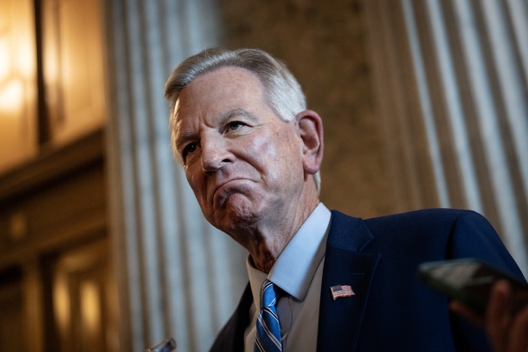 Alabama Senator Tommy Tuberville frowns