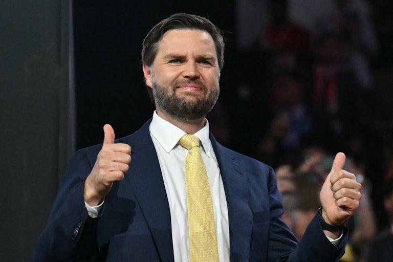 JD Vance gives two thumbs up