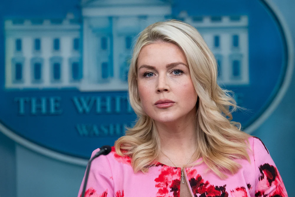 Karoline Leavitt glares angrily