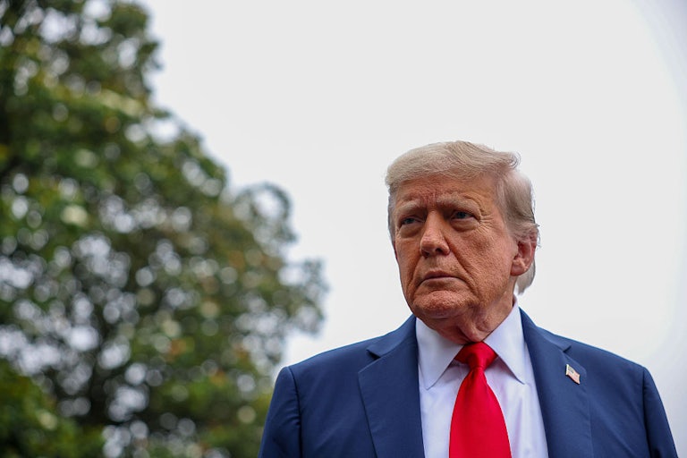 Donald Trump outside