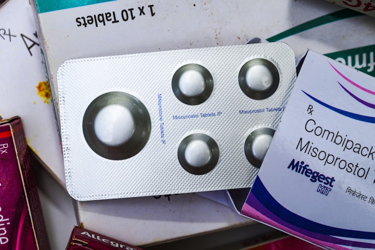 Combipack misoprostol and mifepristone tablets