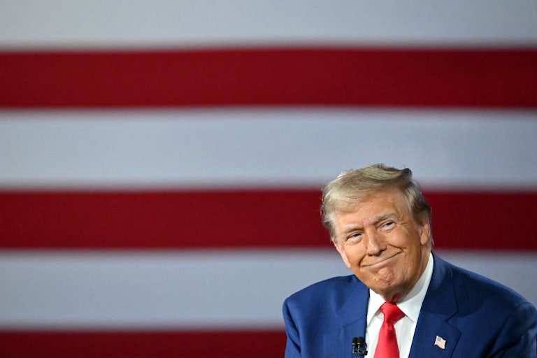 Donald Trump smiles weirdly