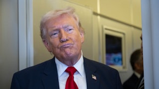 Donald Trump with sneering expression