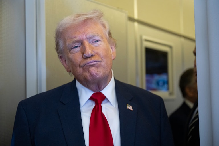 Donald Trump with sneering expression