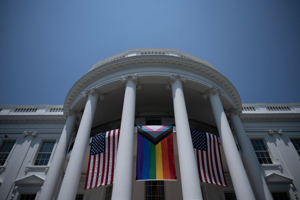 Pride flag is displayed on the South Lawn of the White House