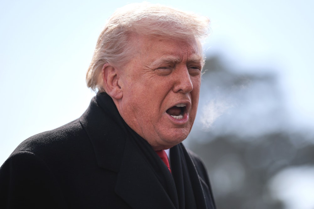 Donald Trump speaks vehemently