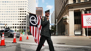 Lou Pumphrey with Veterans for Peace