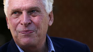 A close up of Virginia gubernatorial candidate Terry McAuliffe