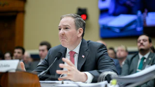 Lee Zeldin, the administrator of the Environmental Protection Agency, frowned while he spoke at an April 28 hearing of the House Energy and Commerce Subcommittee on Environment.