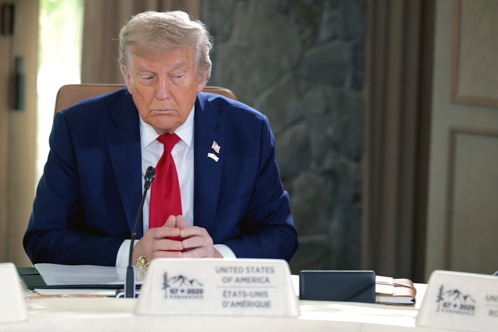 Trump at the G7 summit in Canada on June 16