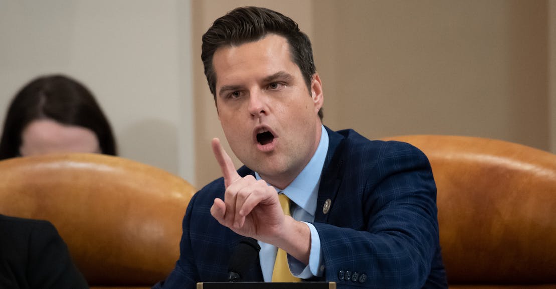 Matt Gaetz’s Trumpian Defense Against Allegations of Sex Trafficking Matt Gaetz’s Trumpian Defense Against Allegations of Sex Trafficking