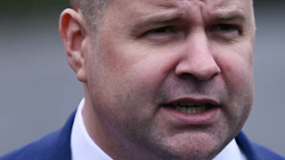 Bill Pulte speaks to reporters outside the White House