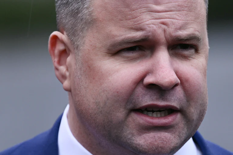 Bill Pulte speaks to reporters outside the White House