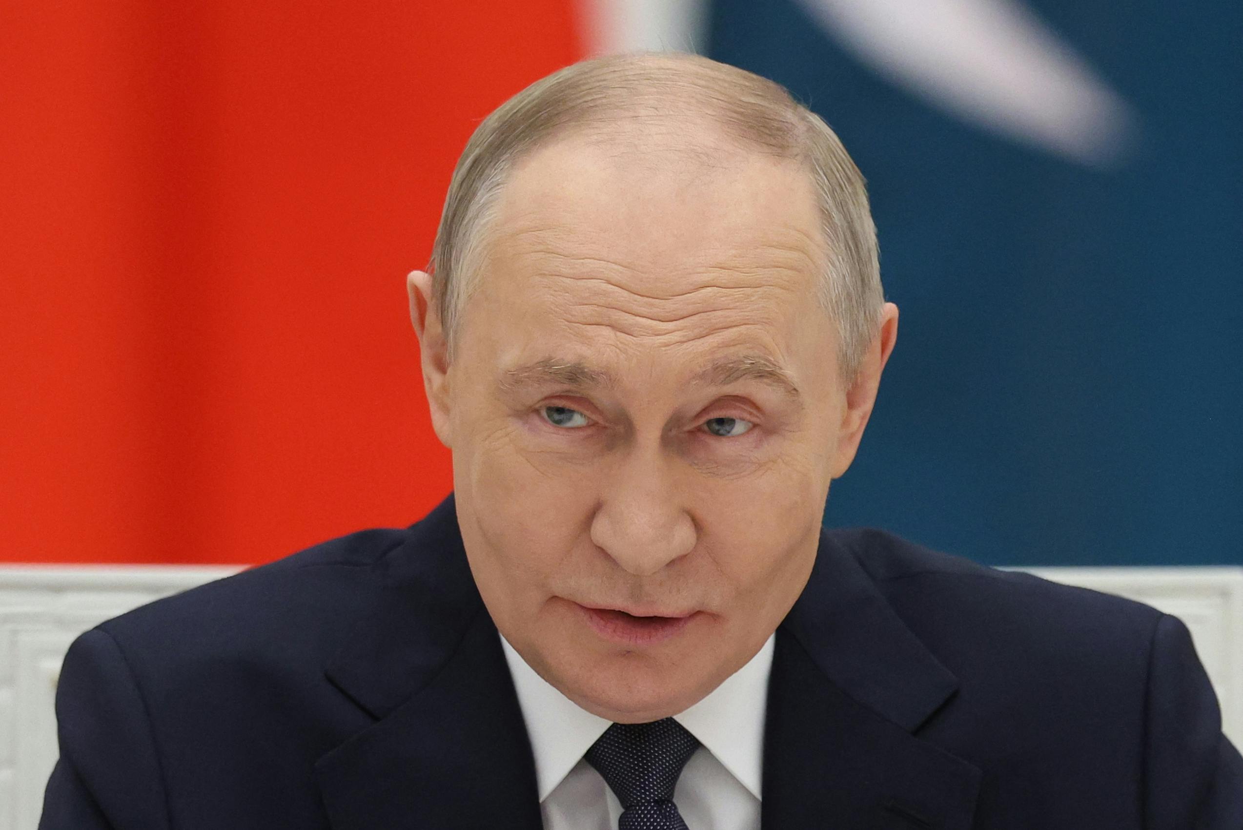 Russian President Vladimir Putin speaking